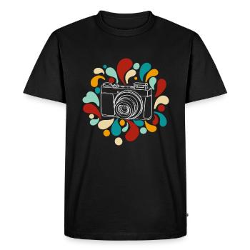 Camera Retro Camera Photography Photo - Men's Premium Organic T-Shirt - black - Front - Nico (187cm)