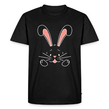 Cute Bunny Spring Easter Bunny Easter - Men's Premium Organic T-Shirt - black - Front - Nico (187cm)