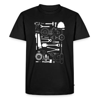 Werkzeuge Werkzeug Handwerker - Männer Premium Bio T-Shirt - Schwarz - Vorne - Nico (187cm)