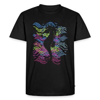 Magical Seahorse Ocean Underwater - Men's Premium Organic T-Shirt - black - Front - Nico (187cm)