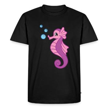 Kids Seahorse Ocean Underwater - Men's Premium Organic T-Shirt - black - Front - Nico (187cm)
