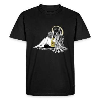 Angel Angel Wings - Men's Premium Organic T-Shirt - black - Front - Nico (187cm)