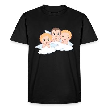 Angel Cherup Angel's Baby Angel - Men's Premium Organic T-Shirt - black - Front - Nico (187cm)