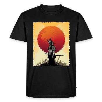 Samouraï Japon Combattant Art japonais - T-shirt Premium bio Homme - noir - Devant - Nico (187cm)