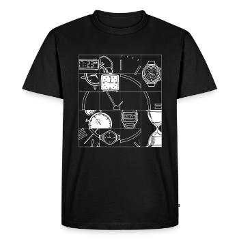Montre Collector Montres-bracelets Montres de luxe Montre - T-shirt Premium bio Homme - noir - Devant - Nico (187cm)
