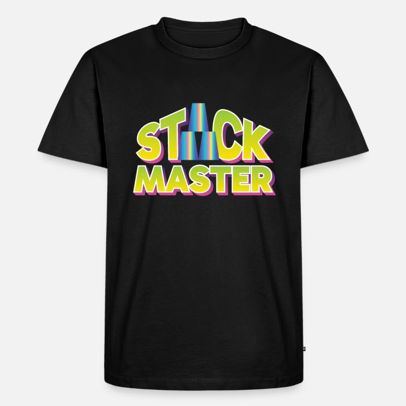 Cup Stacking Stack Master - Männer Premium Bio T-Shirt - Schwarz