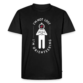 Orienteering I ́M Not Lost Orientation - Men's Premium Organic T-Shirt - black - Front - Nico (187cm)