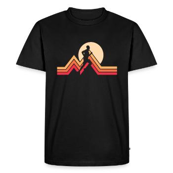 Coureur Ultramarathon Marathon Run - T-shirt Premium bio Homme - noir - Devant - Nico (187cm)