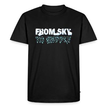 From Sky To Supply Rainwater Harvesting - Men's Premium Organic T-Shirt - black - Front - Nico (187cm)