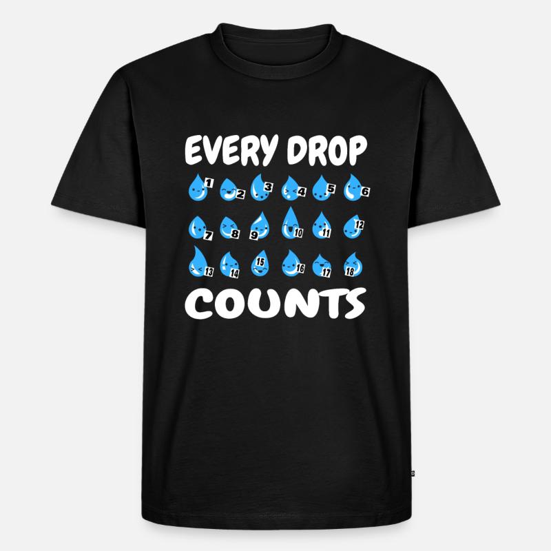 Every Drop Count Regenwasseraufbereitung - Männer Premium Bio T-Shirt - Schwarz