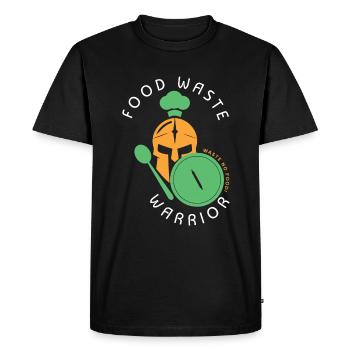 Guerrier du gaspillage alimentaire Essen Verschwendung - T-shirt Premium bio Homme - noir - Devant - Nico (187cm)