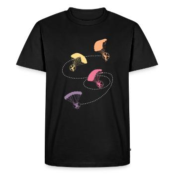Paramotor Flying Paragliding - Men's Premium Organic T-Shirt - black - Front - Nico (187cm)