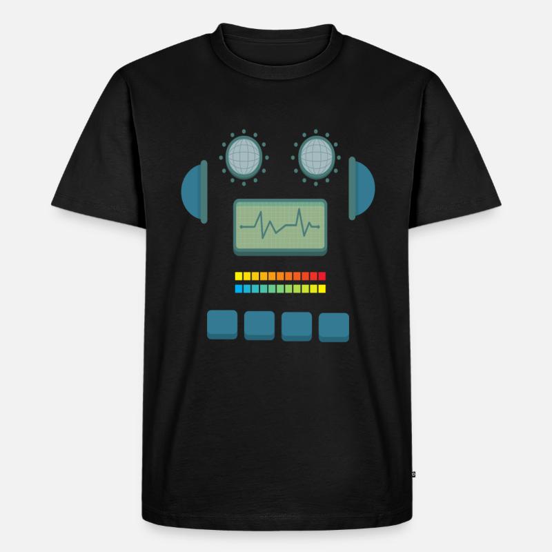 Roboter Kostüm Robotik Technik - Männer Premium Bio T-Shirt - Schwarz