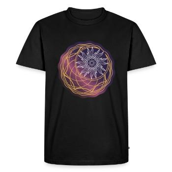 Univers Soleil et Lune - T-shirt Premium bio Homme - noir - Devant - Nico (187cm)