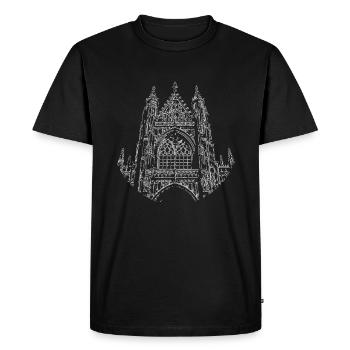 Architecture Église Gothique Gothique - T-shirt Premium bio Homme - noir - Devant - Nico (187cm)