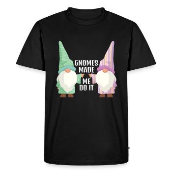 Les gnomes m’ont fait le faire Gnome de jardin - T-shirt Premium bio Homme - noir - Devant - Nico (187cm)