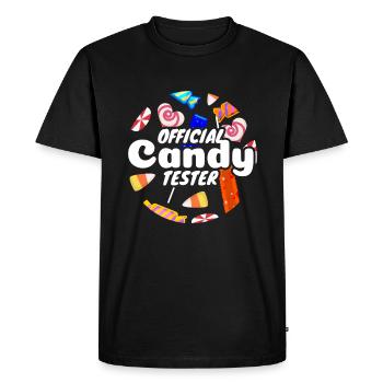 Candy Tester Fruit Gummy Candy Sweet - Men's Premium Organic T-Shirt - black - Front - Nico (187cm)