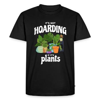 It's Not Hoarding If It's Plants Plant - Men's Premium Organic T-Shirt - black - Front - Nico (187cm)