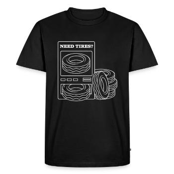Besoin de pneus Pneu Roues Remplacement de roue - T-shirt Premium bio Homme - noir - Devant - Nico (187cm)