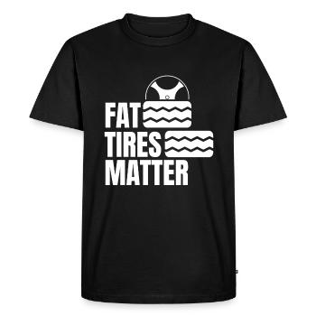 Fat Tires Matter Pneu Roues Mécanique - T-shirt Premium bio Homme - noir - Devant - Nico (187cm)
