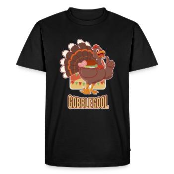 Gobblegool Dinde de Thanksgiving - T-shirt Premium bio Homme - noir - Devant - Nico (187cm)
