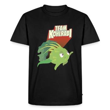 Équipe de chou-rave Légumes Vegan - T-shirt Premium bio Homme - noir - Devant - Nico (187cm)