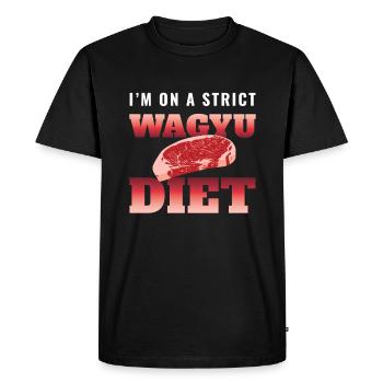 Wagyu Diet Premium Beef Connoisseur - T-shirt Premium bio Homme - noir - Devant - Nico (187cm)