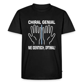 Chiral Ingénieux Jamais identique Optimal - T-shirt Premium bio Homme - noir - Devant - Nico (187cm)