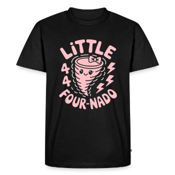 Small Four-Nado Small Tornado - Men's Premium Organic T-Shirt - black - Front - Nico (187cm)