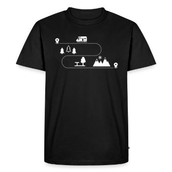 Campeur - T-shirt Premium bio Homme - noir - Devant - Nico (187cm)