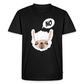 Non, je n’ai pas à le faire! - Lama - Dire - T-shirt Premium bio Homme - noir - Devant - Nico (187cm)