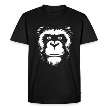Gras - Carnaval - Costume - Dicton - Singe - T-shirt Premium bio Homme - noir - Devant - Nico (187cm)
