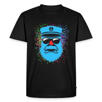 Shrovetide - Carnival - Captain - Costume - Men's Premium Organic T-Shirt - black - Front - Nico (187cm)
