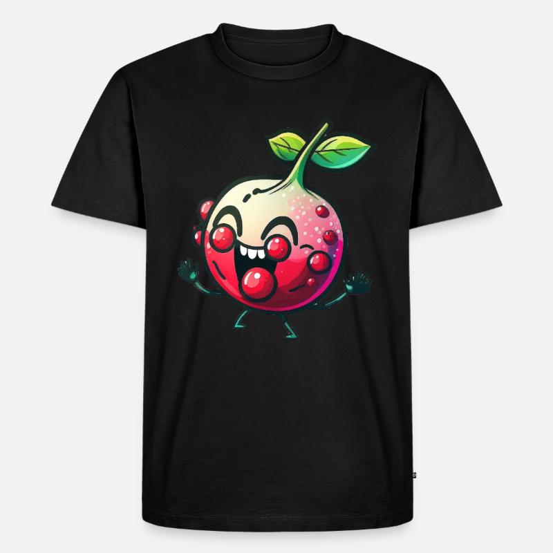 Witziger Granatapfel - Männer Premium Bio T-Shirt - Schwarz
