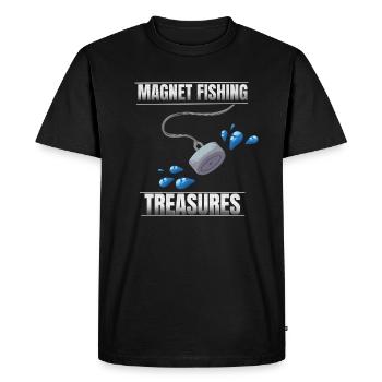 Pêche à l’aimant - T-shirt Premium bio Homme - noir - Devant - Nico (187cm)