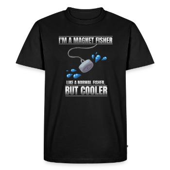 Je suis un pêcheur d’aimants - T-shirt Premium bio Homme - noir - Devant - Nico (187cm)