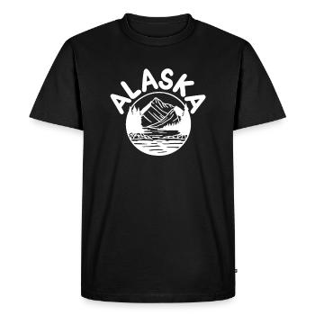Alaska Mountain Lover Vintage - Men's Premium Organic T-Shirt - black - Front - Nico (187cm)