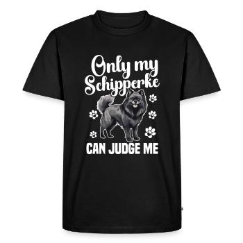 Seul mon Schipperke peut me juger - T-shirt Premium bio Homme - noir - Devant - Nico (187cm)