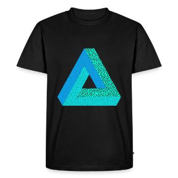 Memphis design geometry gift idea nerd triangle - Men's Premium Organic T-Shirt - black - Front - Nico (187cm)