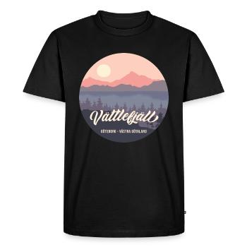Vättlefjäll - Nature reserve in Västra Götaland - Men's Premium Organic T-Shirt - black - Front - Nico (187cm)