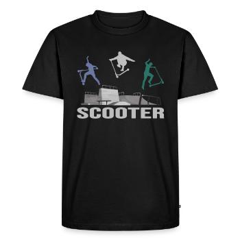 cascadescooter rollerscooter scooter e-scooter - T-shirt Premium bio Homme - noir - Devant - Nico (187cm)