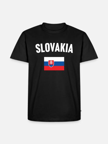 Slovakia Flag - Men's Premium Organic T-Shirt - black