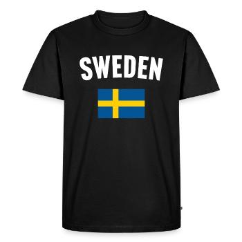 Drapeau de la Suède - T-shirt Premium bio Homme - noir - Devant - Nico (187cm)