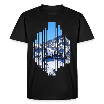 Les montagnes - T-shirt Premium bio Homme - noir - Devant - Nico (187cm)