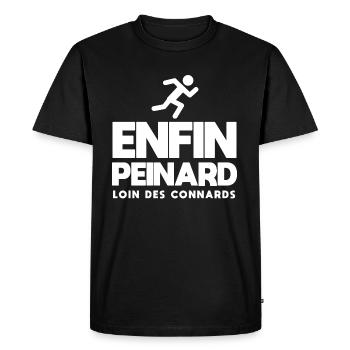 Enfin peinard course à pied jogging j'peux pas - T-shirt Premium bio Homme - noir - Devant - Nico (187cm)