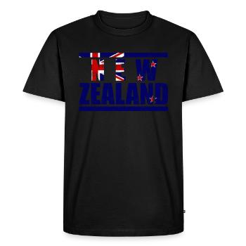 Nouvelle-Zélande - T-shirt Premium bio Homme - noir - Devant - Nico (187cm)