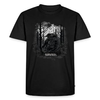 Survival Equipment Boy Scout Nature Survival Fan - Men's Premium Organic T-Shirt - black - Front - Nico (187cm)