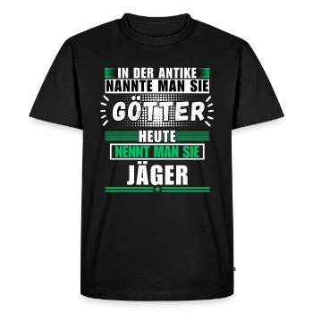 Dieux dans l'Antiquité. Aujourd'hui chasseur - T-shirt Premium bio Homme - noir - Devant - Nico (187cm)