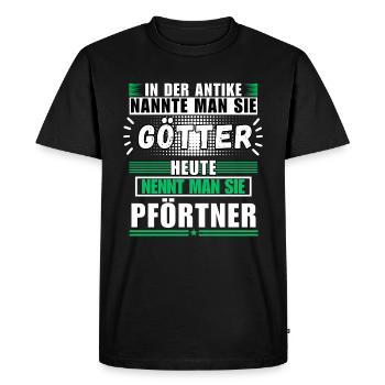 Gods in Antiquity. Today Gatekeeper - Men's Premium Organic T-Shirt - black - Front - Nico (187cm)
