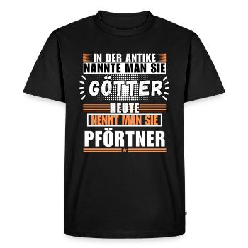 Gods in Antiquity. Today Gatekeeper - Men's Premium Organic T-Shirt - black - Front - Nico (187cm)